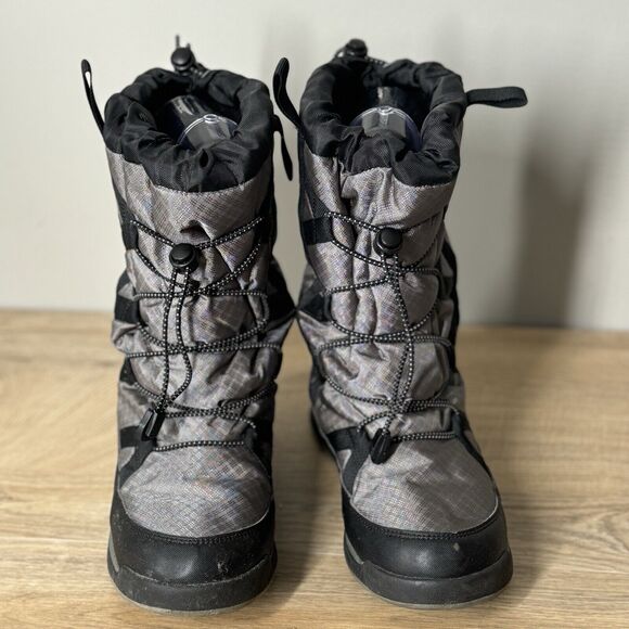 Lands End Big Kids Boots Youth Size 5M Gray Black Squall Mid Winter Snow Outdoor - Picture 4 of 11